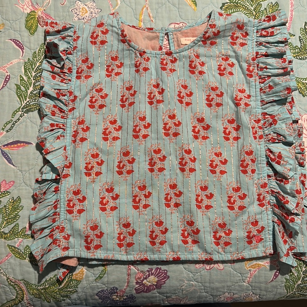 Girls Ingrid Top - Navy